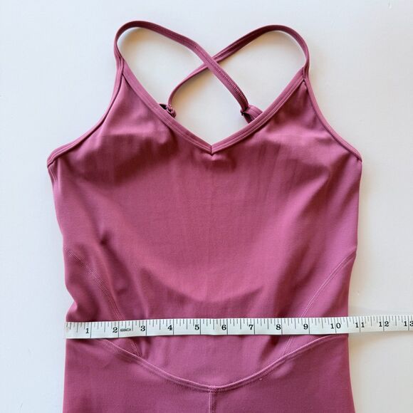 NWOT Lululemon Women's Align Cross Back 25" Bodysuit in Washed Mauve Size 2 - Picture 11 of 12